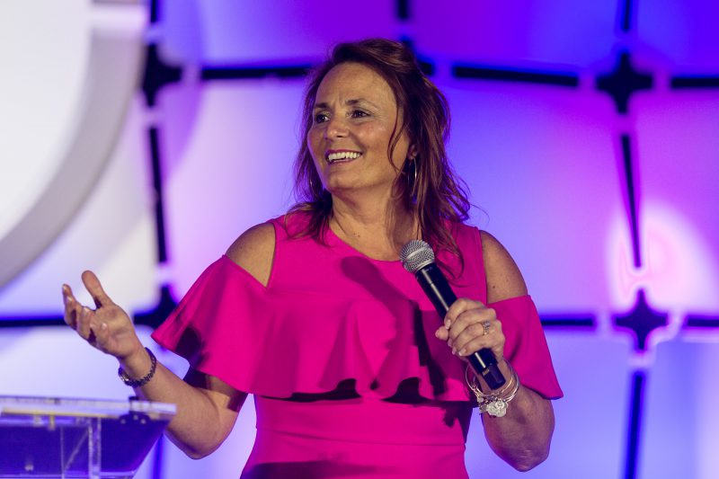 Photo of Dolores Martin, another successful female entrepreneur, speaking at our National Training Event in St. Louis. 