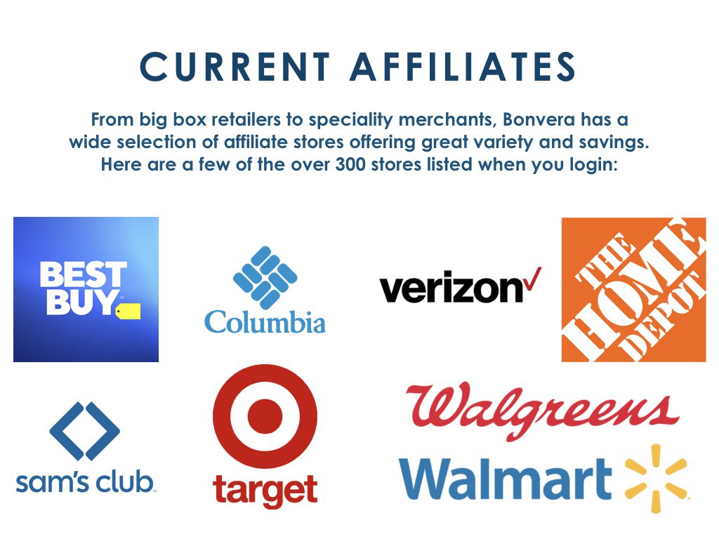 Bonvera affiliate stores